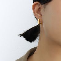 Wholesale Fashion U-shaped Titanium Steel Earrings main image 4