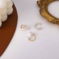 Fashion Alloy Pearl Three-piece Ear Bone Clip Set main image 5