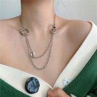Fashion Irregular Pendent Chain Multi-layer Alloy Necklace main image 4