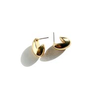 Simple Glossy Solid Round Drop Earrings main image 3
