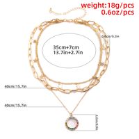 Collier Multicouche Rond En Diamant De Couleur Pompon Étoile Simple main image 5