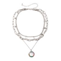 Collier Multicouche Rond En Diamant De Couleur Pompon Étoile Simple main image 6