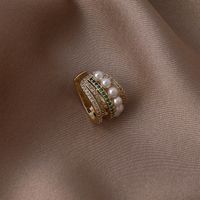 Fashion Copper Pearl Multi-layer Ear Bone Clip sku image 1
