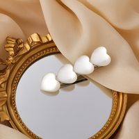 Vente En Gros Épingle À Cheveux Blanc Opale Imitation Carré Coeur Simple sku image 2