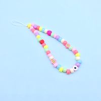 Neue Böhmische Art Einfache Lanyard Smiley Weiche Keramik Acryl Handy-kette main image 1