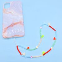 Fashion Simple Style Chain Mixed Color Crystal Tassel Mobile Phone Chain main image 3