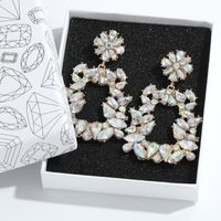 Wholesale Fashion Geometric Shiny Alloy Diamonds Big Earrings main image 6