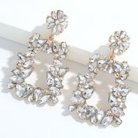 Wholesale Fashion Geometric Shiny Alloy Diamonds Big Earrings main image 3