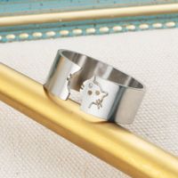 Fashion Hollow Cat Stainless Steel Open Ring main image 6