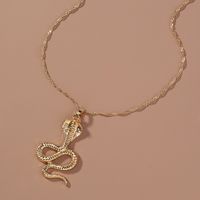 Mode Kobra Form Anhänger Einlagige Halskette main image 1