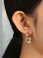 Wholesale Punk Metal Round Thick Earrings main image 4