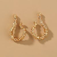 New Fashion Style Abstract Metal U-shaped Irregular Earrings main image 1