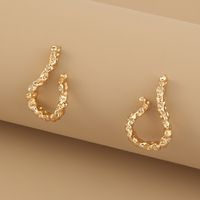 New Fashion Style Abstract Metal U-shaped Irregular Earrings main image 4