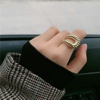 Fashion Geometric Spring Thread Copper Opening Ring main image 1