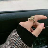 Fashion Geometric Spring Thread Copper Opening Ring main image 3