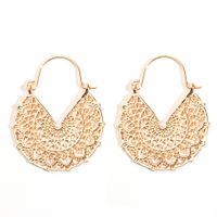 Retro Alloy Hollow Semicircular Carved Earrings Wholesale sku image 1