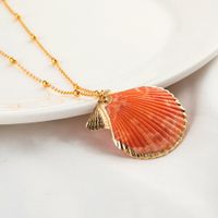 Simple Natural Shell Pendant Clavicle Chain sku image 1