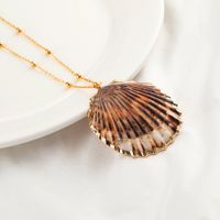 Simple Natural Shell Pendant Clavicle Chain sku image 2