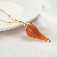 Simple Natural Shell Pendant Clavicle Chain sku image 7