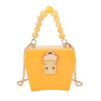 Fashion Candy Color Metal Lock Shoulder Messenger Bag sku image 1