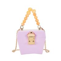 Fashion Candy Color Metal Lock Shoulder Messenger Bag sku image 2