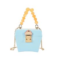 Fashion Candy Color Metal Lock Shoulder Messenger Bag sku image 3