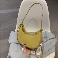 Simple Shoulder Bag Semicircle Bag Underarm Bag sku image 2