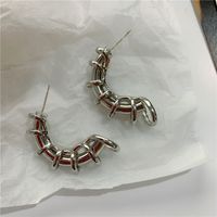 Fashion Irregular Multi-circle C-shaped Alloy Earrings sku image 2