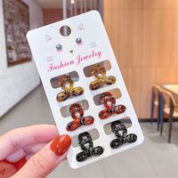 Fashion Leopard Print Mini Plastic Hair Clip Wholesale sku image 2