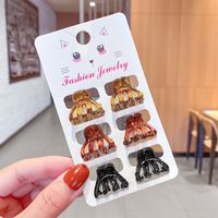 Fashion Leopard Print Mini Plastic Hair Clip Wholesale sku image 7