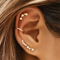 New Simple Fashion Style Star Pendant Earrings sku image 1