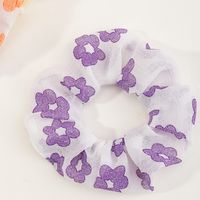 French Fashion Style Chiffon Floral Retro Hair Scrunchies Set main image 5