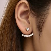 Fashion Simple Style New Alloy Full Diamond Earrings Set main image 2