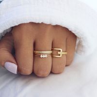 Korean Fashion Simple Style New Sweet Four-piece Ring Set main image 3