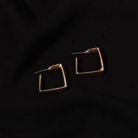 Wholesale Korean Irregular Golden Metal Earrings main image 5