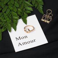 Wholesale Fashion Arc-shaped Horns Moon Ring main image 5