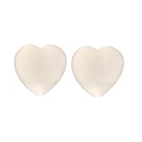 Korea White Heart-shape Resin Earrings Wholesale main image 6
