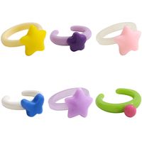 Wholesale Korean Three-dimensional Star Resin Ring main image 2