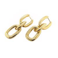 Wholesale Retro Gold Chain Link Tassel Earrings main image 6
