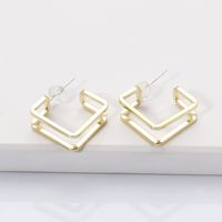 Fashion Metal Creative Geometric Square Earrings main image 6