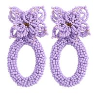 Wholesale Retro Geometric Beads Hand-woven Earrings main image 1