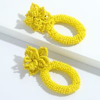 Wholesale Retro Geometric Beads Hand-woven Earrings main image 5