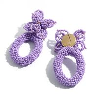 Wholesale Retro Geometric Beads Hand-woven Earrings main image 4