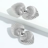 Fashion Geometric Alloy Diamonds Shell Electroplating Gold Earrings main image 5