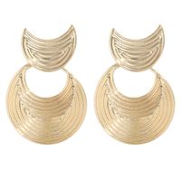 Vente En Gros Boucles D&#39;oreilles Simples En Forme De Croissant De Texture Multicouche main image 1