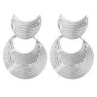 Wholesale Simple Multi-layer Texture Crescent-shaped Earrings main image 6