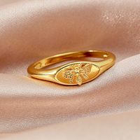 Fashion Golden Bee Signet Ring Wholesale main image 3