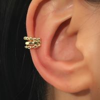 Fashion Multi-layer Beaded Chain C-shaped Earrings Wholesale main image 1