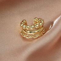 Fashion Multi-layer Beaded Chain C-shaped Earrings Wholesale main image 4