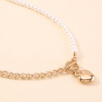 Fashion Pearl Chain Heart-shaped Alloy Necklace Wholesale main image 5